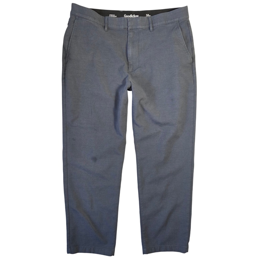 Goodfellow & Co Mens Gray Slim Fit Stretch‎ Chino Pants 34x30 Career Preppy